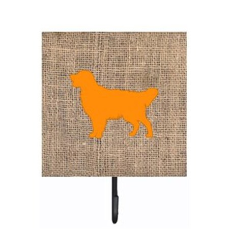 Micasa Golden Retriever Burlap and Orange Leash Or Key Holder MI230775